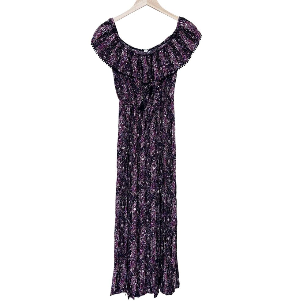 American Eagle Printed Flounce Top Maxi Dress Sz S